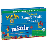 Bunny Fruit Flavored Snacks, Organic, Strawberry, Mango & Cherry, Minis