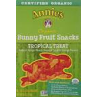 Bunny Fruit Flavored Snacks, Organic, Tropical Treat