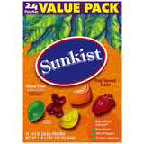 Sunkist Fruit Flavored Snacks 24 Ea
