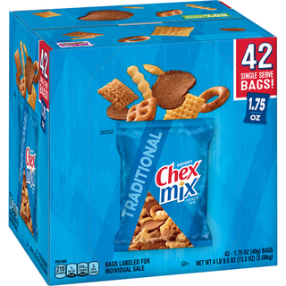Snack Mix, Traditional, Savory, Single Serve Bags