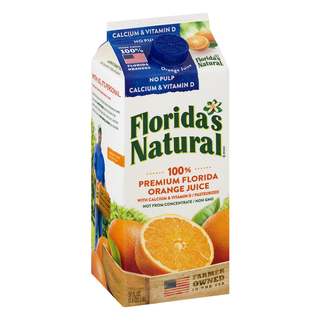 100% Juice, Premium, Orange, No Pulp