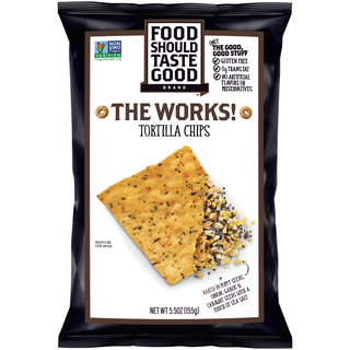 The Works! Tortilla Chips, Poppy Seeds, Onion, Garlic, and Caraway Seeds