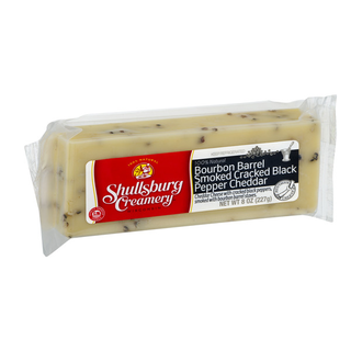 Cheese, Bourbon Barrel Smoked Cracked Black Pepper Cheddar