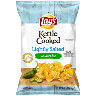 Kettle Cooked Lightly Salted Potato Chips, Jalapeno