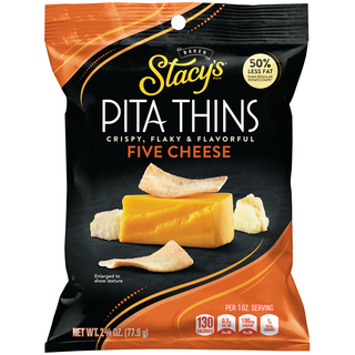 Pita Thins, Five Cheese Flavored, Baked