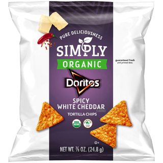 Doritos Simply Organic Spicy White Cheddar Flavored Tortilla Chips 0.875 Oz