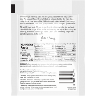 Maker Mulberry & Chia Overnight Oats 2.29 Oz