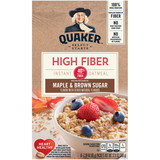 Instant Oatmeal, High Fiber, Maple & Brown Sugar