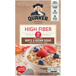 Instant Oatmeal, High Fiber, Maple & Brown Sugar