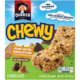 Chewy Peanut Butter Chocolate Chip Granola Bars