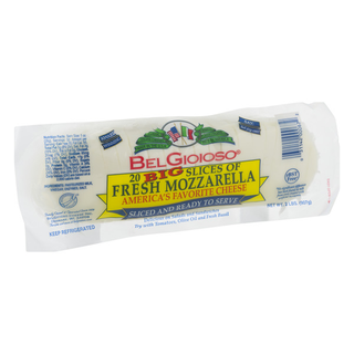 Big Slices of Fresh Mozzarella America's Favorite Cheese