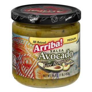 Arriba! Medium Avocado With Fire Roasted Tomatillos Salsa 16 Oz