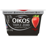Yogurt, Nonfat, Strawberry Flavored, Greek, Blended