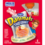 Danimals Squeezables Lowfat Yogurt, Strawberry Banana Split