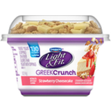 Yogurt & Toppings, Fat Free, Greek Crunch, Strawberry Cheesecake