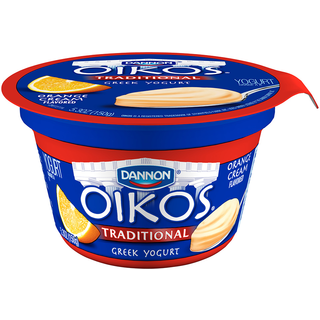 Yogurt, Greek, Blended, Orange Cream Flavor