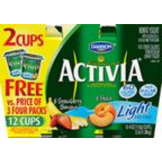 Activia Light Nonfat Yogurt, Strawberry Banana, Peach