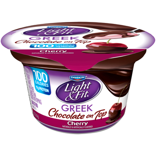 Greek Nonfat Yogurt, Chocolate on Top, Cherry