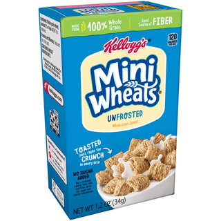 Kellogg's Mini Wheats Whole Grain Unfrosted Cereal 1.2 Oz