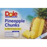 Dole® Pineapple Chunks In 100% Pineapple Juice 6-20 Oz. Cans