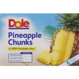 Dole® Pineapple Chunks In 100% Pineapple Juice 6-20 Oz. Cans