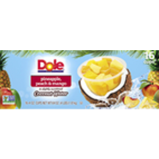 Pineapple, Peach & Mango, in Slightly Sweetened Coconut Water