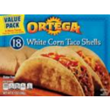 Ortega Value Pack White Corn Taco Shells 18 Ea