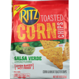 Toasted Corn Chips, Salsa Verde