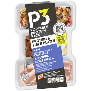 Portable Protein Pack, Ham, Granola Clusters, Almonds & Mozzarella