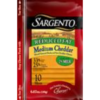 Cheese Slices, Medium Cheddar, Reduced Fat
