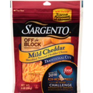 Shredded Cheese, Mild Cheddar, Traditional Cut