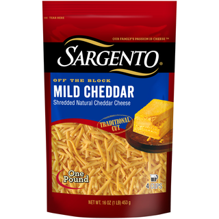 Shredded Cheese, Mild Cheddar, Traditional Cut