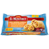 Breakfast Wraps, Egg, Potato, Cheese Sauce & Sausage