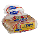 Sunbeam Sliced Hot Dog Rolls 8 Ea