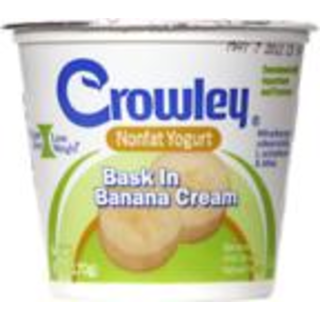 Crowley® Banana Cream Nonfat Yogurt 6 Oz. Cup