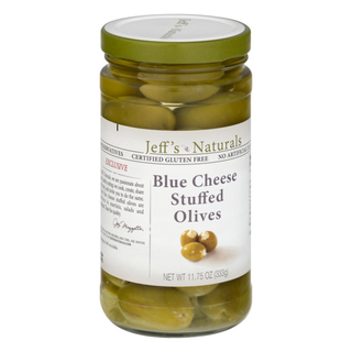Jeff's Garden Blue Cheese Gluten Free Stuffed Olives 11.75 Oz