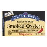 Whole Smoked Oysters with Red Chili Pepper