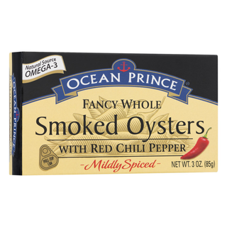 Whole Smoked Oysters with Red Chili Pepper