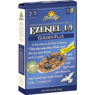 Cereal, Sprouted Crunchy, Flourless, Golden Flax