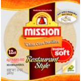 Restaurant Style White Corn Tortillas