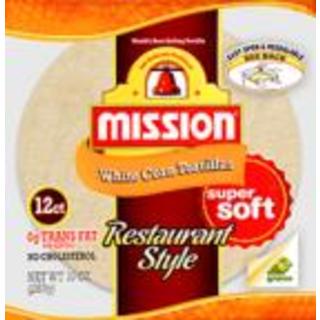 Restaurant Style White Corn Tortillas