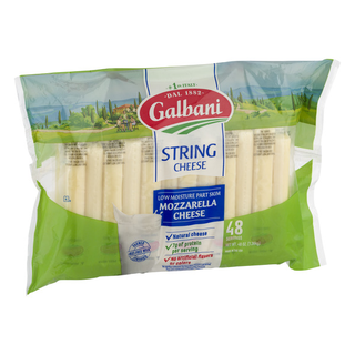 String Cheese, Part-Skim, Mozzarella, Low-Moisture