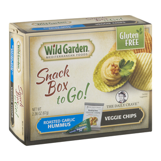 Snack Pack To Go, Roasted Garlic Hummus, Veggie Chips