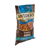 Snyder's Of Hanover Low Fat Mini Unsalted Pretzels 9.25 Oz