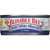 Tuna, in Water, Albacore, Solid White