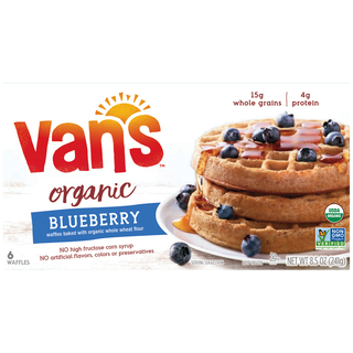 Organic Whole Grain Waffles, Blueberry