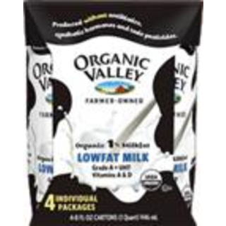 Organic Valley Lowfat Milk 4 Ea