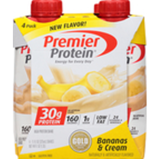 High Protein Shake, Bananas & Cream, 4 Pack