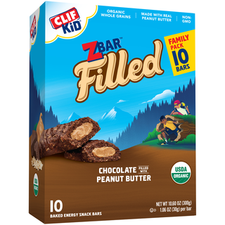 Zbar Filled, Baked Energy Snack Bars, Chocolate filled wit Peanut Butter