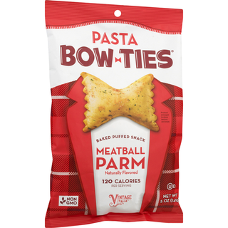 Pasta Bow Ties, Meatball Parm Baked Puffed Snack